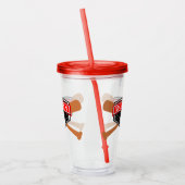 Baseball en katten Acryltrommel Acryl Drinkbeker (Links)