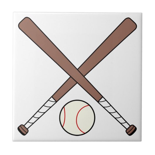 Baseball en katten tegeltje (Voorkant)