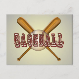 Baseball- en kruisschokken briefkaart