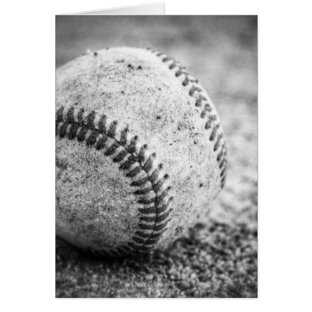 Baseball en noir et blanc (Devant)
