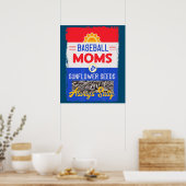 Baseball- en zonnebloempitten altijd zout poster (Keuken)