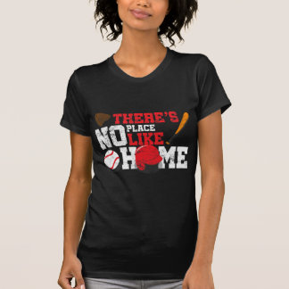 Baseball Er is geen plek als home Ball Bat Glov T-shirt