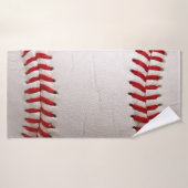 Baseball et Softball Classiques Couture Rouge (Serviette de bain)