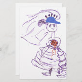 Baseball Fan Bride Briefpapier (Voorkant / Achterkant)