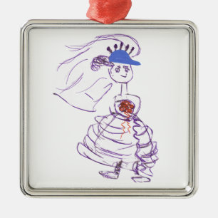 Baseball Fan Bride Metalen Ornament