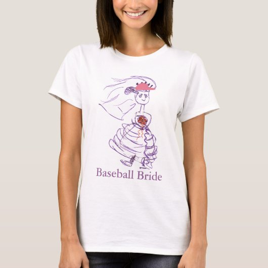 Baseball Fan Bride T-shirt (Voorkant)