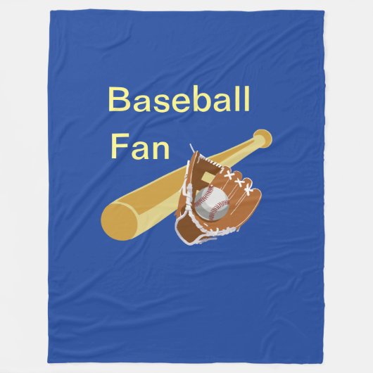 Baseball Fan Fleece Deken (Voorkant)