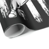 Baseball Fan Gift Skeleton Halloween Cadeaupapier (Rol Hoek)