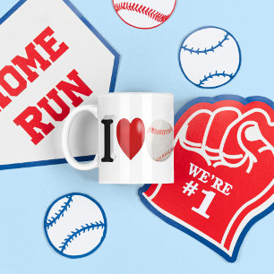 Baseball Fan halve tekst Koffiekoffie Mok