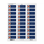 Baseball Fan Naam en Adres Label Monogram (Full Sheet)