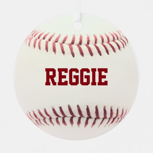 Baseball Fan Personalized Ornament (Voorkant)