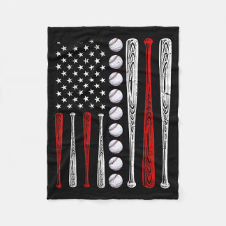 Baseball Fans Amerikaanse Vlag Onafhankelijkheidsd Fleece Deken