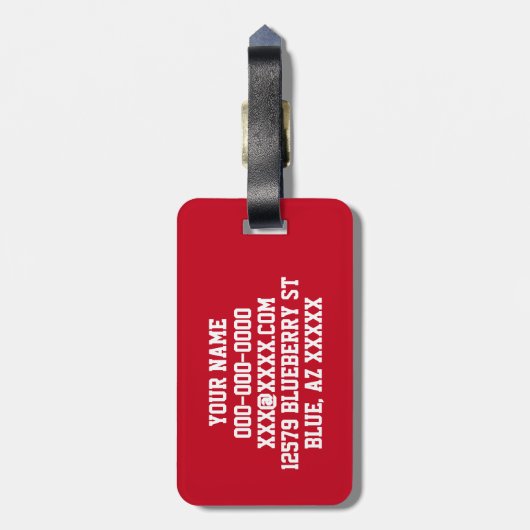 Baseball Fans Bagagelabel (Achterkant verticaal)