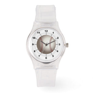 Baseball féminin Montre de silice rose