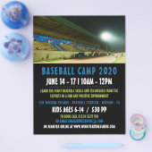 Baseball Field Landscape, Baseball Camp Advert Flyer (Enkel)