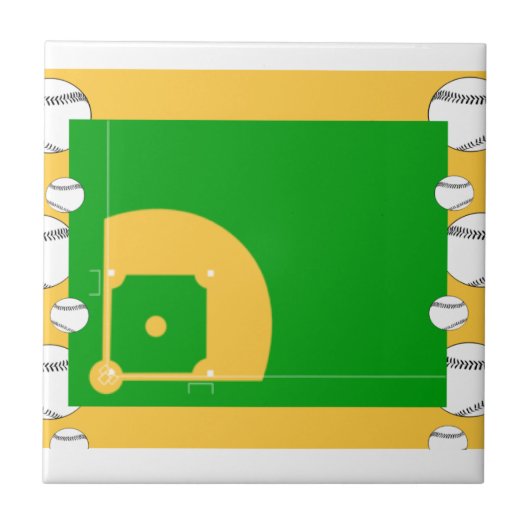 Baseball Field Tegeltje (Voorkant)
