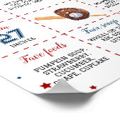 Baseball First Birthday Milestone Poster (Hoek)