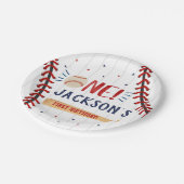 Baseball First Birthday Party Paper Bord 1st (Gekanteld)