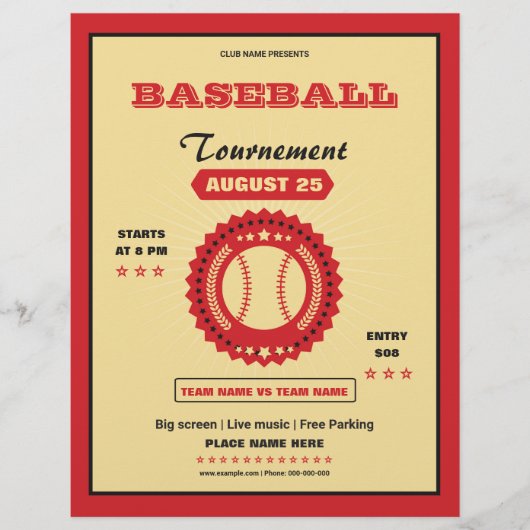 Baseball Flyer (Voorkant)