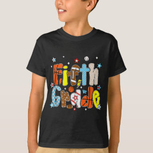 Baseball Football Basketbal Preppy Vijfde Grade Bo T-shirt