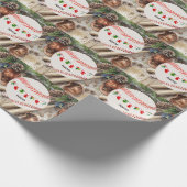 Baseball for Christmas with name for kids Cadeaupapier (Hoek)