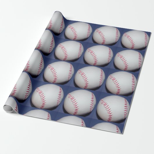 Baseball-foto Cadeaupapier (Uitgerold)