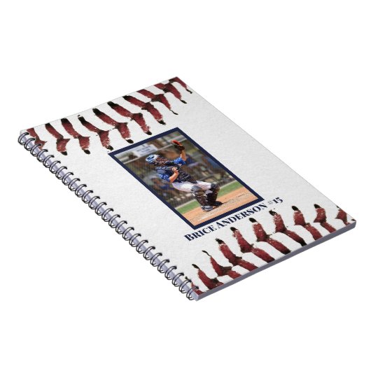 Baseball Foto's Clean White VERTICAL Notitieboek (Rechterzijde)