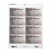 Baseball Fundraiser Flessenlabels Etiket (Full Sheet)