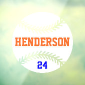 Baseball Game Dag Terug Venster Cling Raamsticker (Vel 3)