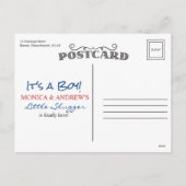 Baseball Geboorte Foto Aankondiging Briefkaart (Achterkant)