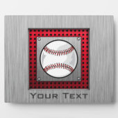 Baseball; geborgen aluminium fotoplaat (Voorkant)