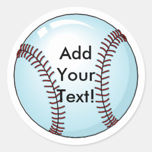 Baseball Gedetailleerd Ronde Sticker