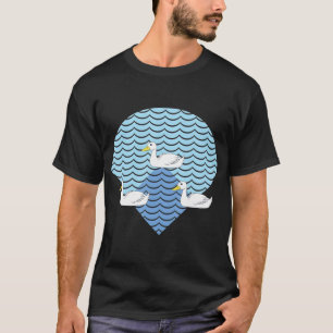 Baseball geïnspireerde eenden op de Pond Runners T-shirt