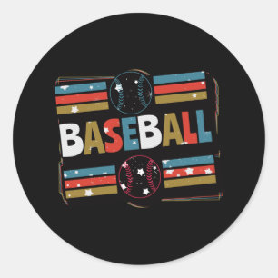 Baseball Geometrische Abstracte Kunst Ronde Sticker