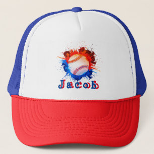 Baseball-gepersonaliseerde kind trucker pet