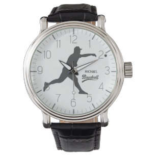 Baseball Gepersonaliseerde Naam Horloge