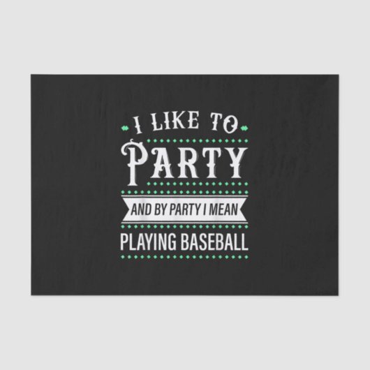 Baseball Gift for Baseball Team Player Funny Tissuepapier (Voorkant)