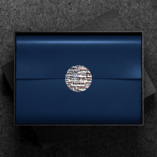 Baseball Glory Amerikaanse vlagwoorden met gekle Ronde Sticker