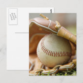 Baseball Glove and Ball Briefkaart (Voorkant / Achterkant)