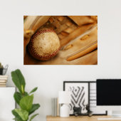 Baseball Glove and Ball Poster (Thuiskantoor)