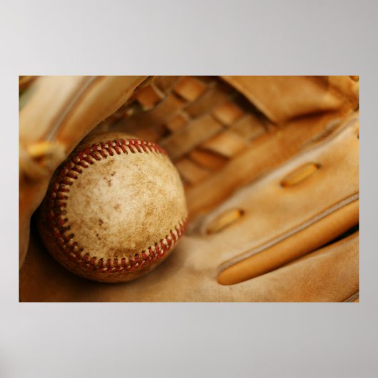 Baseball Glove and Ball Poster (Voorkant)