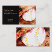 Baseball & Glove Grunge Style Visitekaartje (Voorkant / Achterkant)