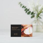 Baseball & Glove Grunge Style Visitekaartje (Staand voorkant)