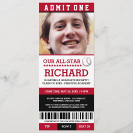 Baseball Graduation Party nodigt uit Kaart