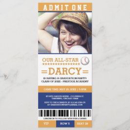 Baseball Graduation Party nodigt uit Kaart