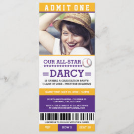 Baseball Graduation Party nodigt uit Kaart