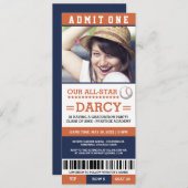 Baseball Graduation Party nodigt uit Kaart (Voorkant / Achterkant)