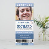 Baseball Graduation Party Uitnodigt Kaart (Staand voorkant)