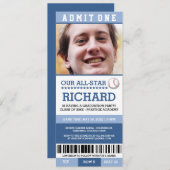 Baseball Graduation Party Uitnodigt Kaart (Voorkant / Achterkant)