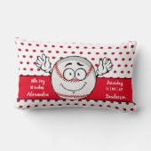 Baseball grappige geboortenstatussen Red White Kussen (Achterkant)